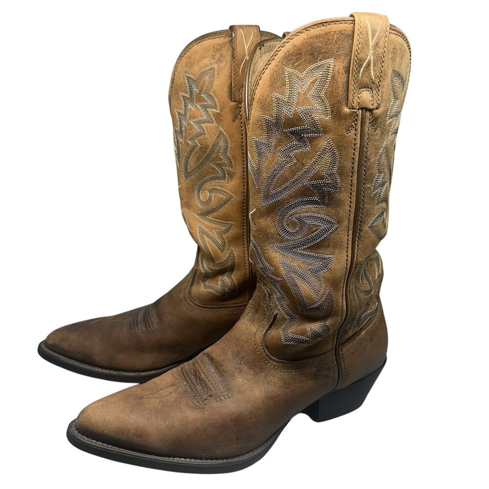 Twisted X Cowboy Boots Pointed toe Men’s 9D Western Rodeo Brown leather MWT 0013